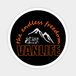 The Endless Freedom. Vanlife Magnet